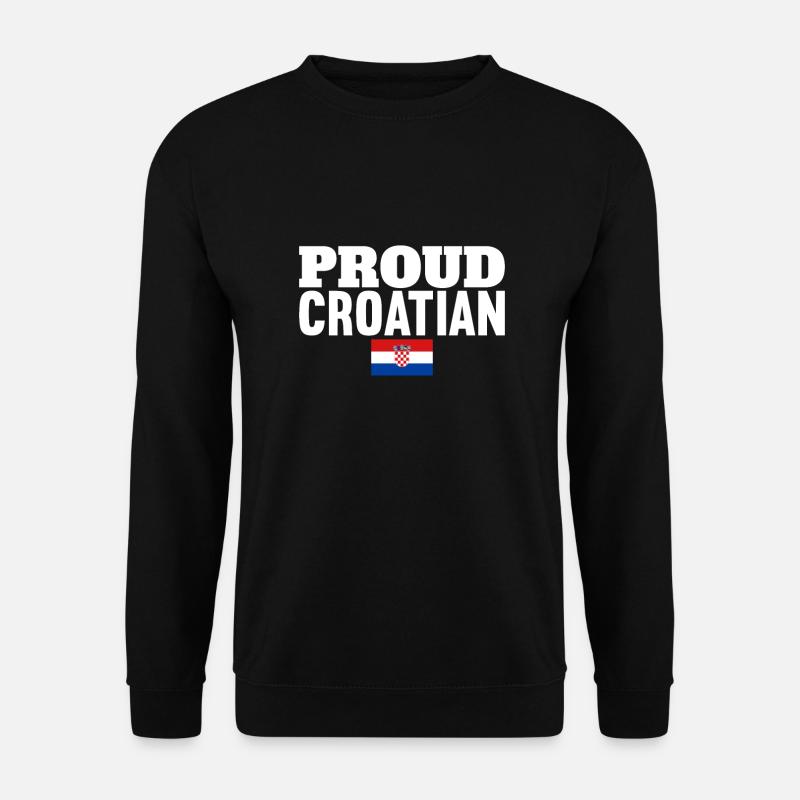 Fier croate Croatie Drapeau croate Croate - Sweat-shirt Unisexe - noir