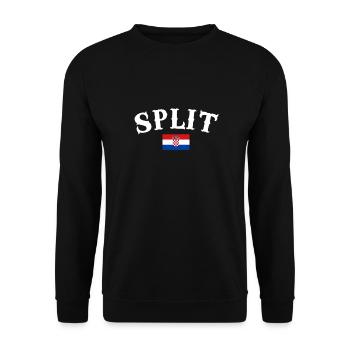 Split Croatie Drapeau croate Croate - Sweat-shirt Unisexe - noir - Devant - Alina (178cm) & Michal (187cm)