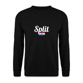 Split Croatia Croatian flag Croatian - Unisex Sweatshirt - black - Front - Alina (178cm) & Michal (187cm)