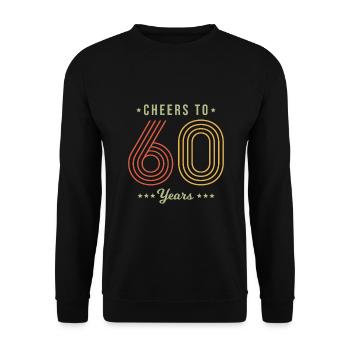 60th Birthday Vintage - Bravo aux 60 ans - Sweat-shirt Unisexe - noir - Devant - Alina (178cm) & Michal (187cm)