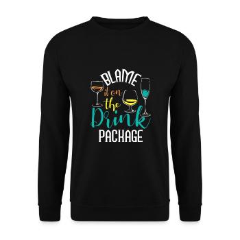 Blâmez-le sur l’amateur de croisière de paquet de boissons - Sweat-shirt Unisexe - noir - Devant - Alina (178cm) & Michal (187cm)