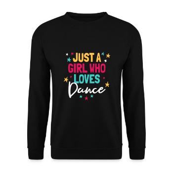Je ne suis qu’une fille qui aime la danse Cute Dance Student - Sweat-shirt Unisexe - noir - Devant - Alina (178cm) & Michal (187cm)