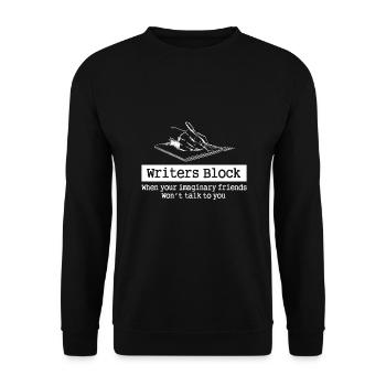 Writers Block Author Novelist Editor Wordsmith - Unisex Sweatshirt - black - Front - Alina (178cm) & Michal (187cm)