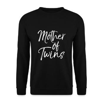 Niedliches Zwillingsmutter-Muttertagsgeschenk für Frauen Mutter - Unisex Pullover - Schwarz - Vorne - Alina (178cm) & Michal (187cm)