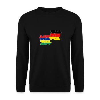 Maurice Allemagne Drapeau Mauriciens allemands - Sweat-shirt Unisexe - noir - Devant - Alina (178cm) & Michal (187cm)