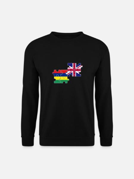 Mauritius UK Flag British Mauritian - Unisex Sweatshirt - black