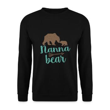Nanna Bear Matching Family Trendy Arrow - Unisex Sweatshirt - black - Front - Alina (178cm) & Michal (187cm)