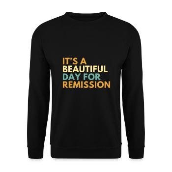 Es ist ein schöner Tag für Remission - Unisex Pullover - Schwarz - Vorne - Alina (178cm) & Michal (187cm)