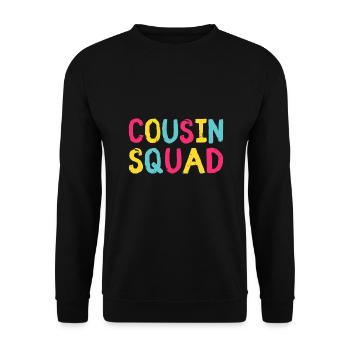 Cousin Squad Crew Familie Matching Gruppe Erwachsene Kinder - Unisex Pullover - Schwarz - Vorne - Alina (178cm) & Michal (187cm)