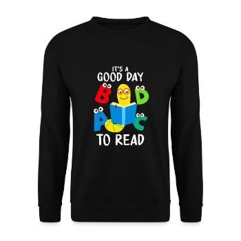 It's a Good Day to Read Book Day Costumes - Unisex Sweatshirt - black - Front - Alina (178cm) & Michal (187cm)