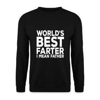 Der beste Furzer der Welt, ich meine Vater - Unisex Pullover - Schwarz - Vorne - Alina (178cm) & Michal (187cm)