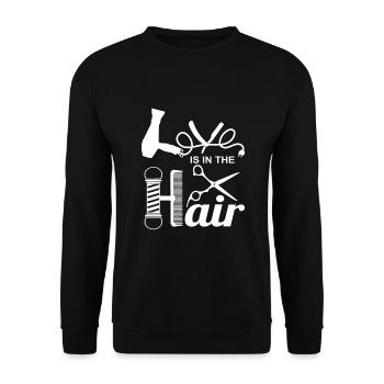 Hairstylist Hair Salon Cosmetology School - Unisex Sweatshirt - black - Front - Alina (178cm) & Michal (187cm)