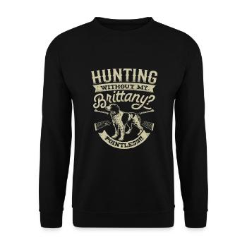 Chasser sans ma Bretagne inutile - Sweat-shirt Unisexe - noir - Devant - Alina (178cm) & Michal (187cm)
