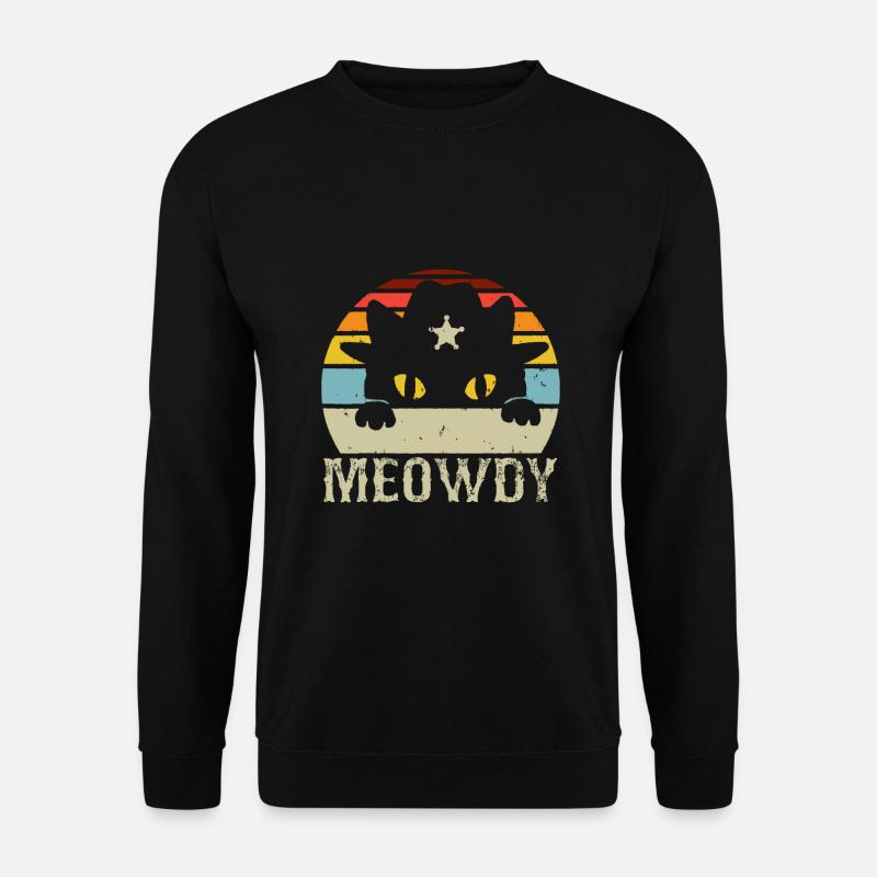 Meowdy Cat Meme - Unisex Sweatshirt - black