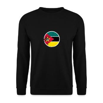 Mozambique Vintage Mozambican Flag - Unisex Sweatshirt - black - Front - Alina (178cm) & Michal (187cm)