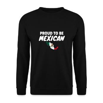 Proud To Be Mexican Mexican Map Flag - Unisex Sweatshirt - black - Front - Alina (178cm) & Michal (187cm)