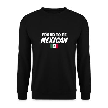 Proud To Be Mexican Mexico Mexican Flag - Unisex Sweatshirt - black - Front - Alina (178cm) & Michal (187cm)