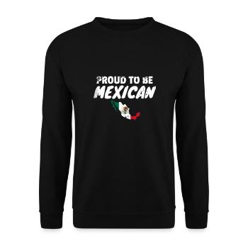Fier d’être mexicain Vintage Carte Flag Mexique - Sweat-shirt Unisexe - noir - Devant - Alina (178cm) & Michal (187cm)