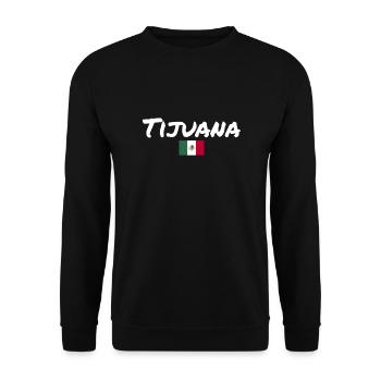 Tijuana Mexico Mexican flag Mexicans - Unisex Sweatshirt - black - Front - Alina (178cm) & Michal (187cm)