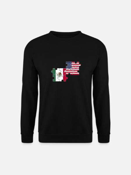 Mexico USA Flag American Mexicans - Unisex Sweatshirt - black