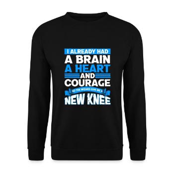 J’avais déjà un cerveau et un cœur - Sweat-shirt Unisexe - noir - Devant - Alina (178cm) & Michal (187cm)