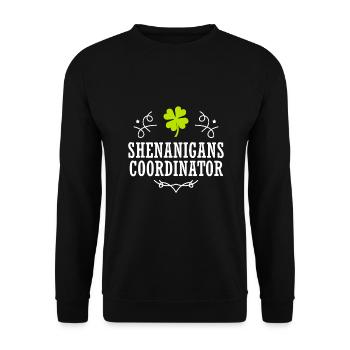 Shenanigans Koordinator St. Patrick's Day - Unisex Pullover - Schwarz - Vorne - Alina (178cm) & Michal (187cm)