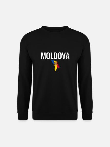 Vltava vintage kort moldoviske flag moldoviske - Unisex sweater - sort