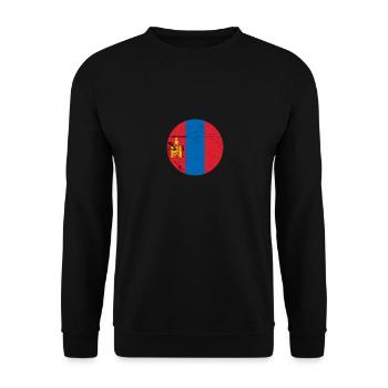Mongolie Vintage Drapeau mongol - Sweat-shirt Unisexe - noir - Devant - Alina (178cm) & Michal (187cm)