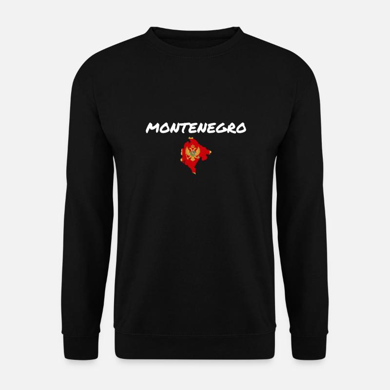 Montenegro Map Flag Montenegrins - Unisex Sweatshirt - black