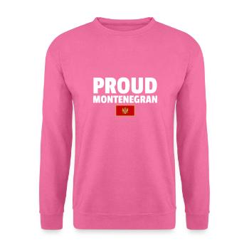 Proud Montenegran Montenegro Flagge Montenegriner - Unisex Pullover - Pink - Vorne
