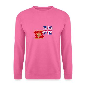 Montenegro UK Flagge Britisch Montenegrinisch - Unisex Pullover - Pink - Vorne