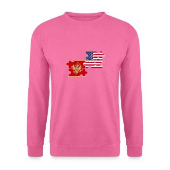 Montenegro USA Flagge Amerikaner Montenegriner - Unisex Pullover - Pink - Vorne