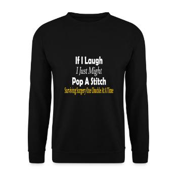 Si je ris, je pourrais juste faire une chirurgie de point de suture - Sweat-shirt Unisexe - noir - Devant - Alina (178cm) & Michal (187cm)