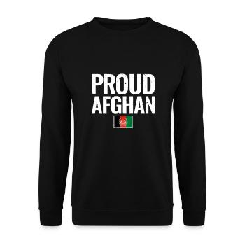 Fier drapeau afghan d’époque de l’Afghanistan - Sweat-shirt Unisexe - noir - Devant - Alina (178cm) & Michal (187cm)
