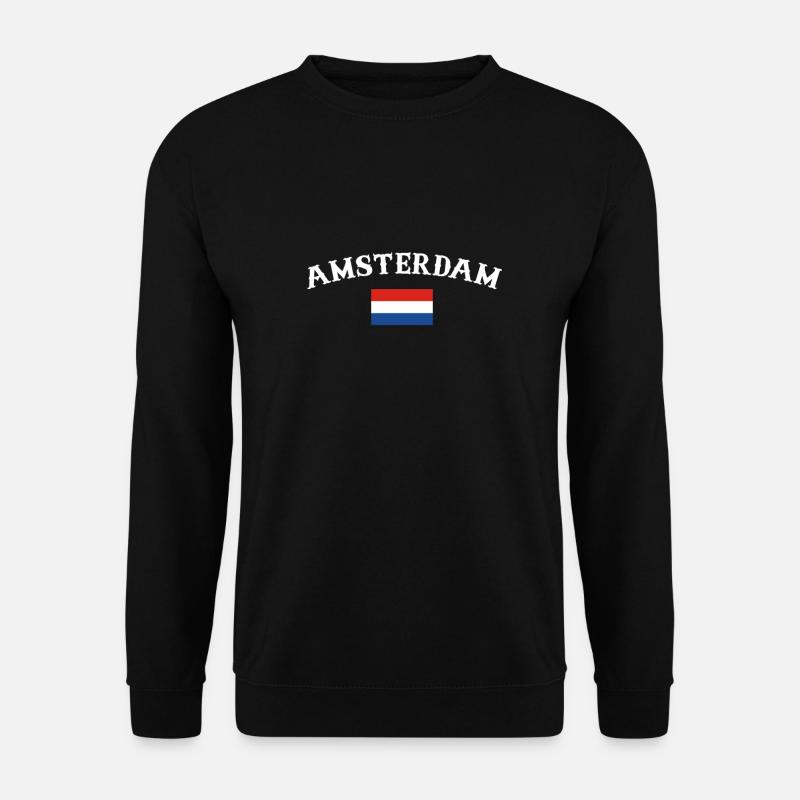 Amsterdam Netherlands Dutch flag - Unisex Sweatshirt - black