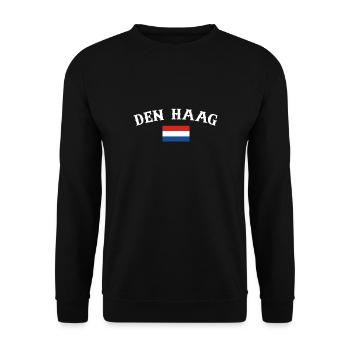 La Haye Pays-Bas Drapeau néerlandais - Sweat-shirt Unisexe - noir - Devant - Alina (178cm) & Michal (187cm)