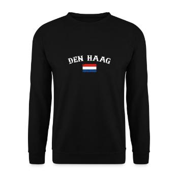 La Haye Pays-Bas Vintage Dutch Flag - Sweat-shirt Unisexe - noir - Devant - Alina (178cm) & Michal (187cm)