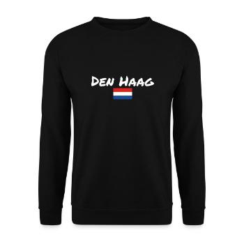 La Haye Pays-Bas Drapeau néerlandais - Sweat-shirt Unisexe - noir - Devant - Alina (178cm) & Michal (187cm)