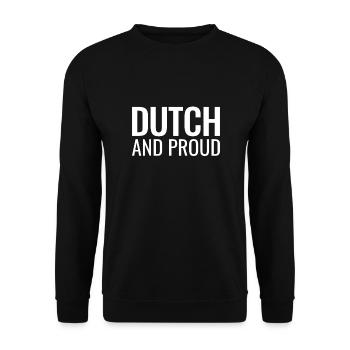 Dutch And Proud Netherlands Dutch - Unisex Sweatshirt - black - Front - Alina (178cm) & Michal (187cm)