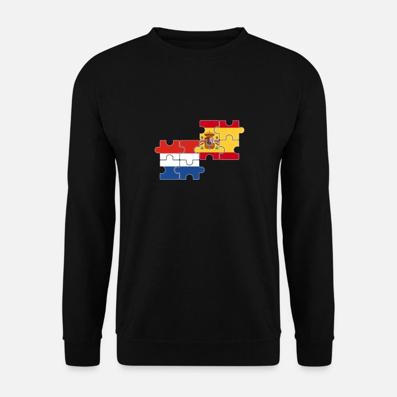 Pays-Bas Espagne Drapeau néerlandais - Sweat-shirt Unisexe - noir