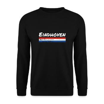 Eindhoven Netherlands Vintage Flag - Unisex Sweatshirt - black - Front - Alina (178cm) & Michal (187cm)