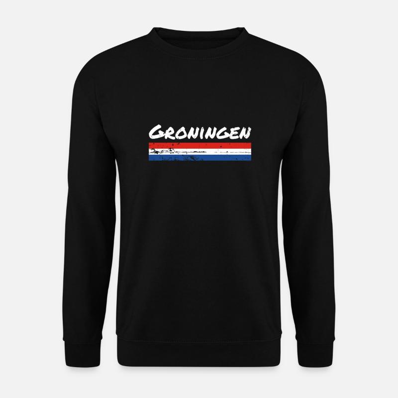 Groningen Netherlands Dutch flag - Unisex Sweatshirt - black