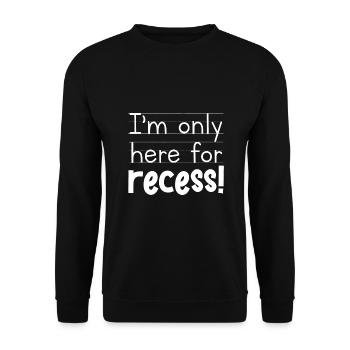 First Day Of Kindergarten 1st Day I'm Only Here - Unisex Sweatshirt - black - Front - Alina (178cm) & Michal (187cm)