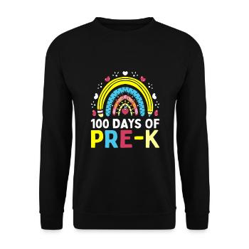 100 Days Of Pre K - Happy 100th Day Of School - Unisex Sweatshirt - black - Front - Alina (178cm) & Michal (187cm)