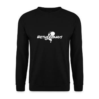 Pays-Bas Pays-Bas Carte Néerlandais - Sweat-shirt Unisexe - noir - Devant - Alina (178cm) & Michal (187cm)