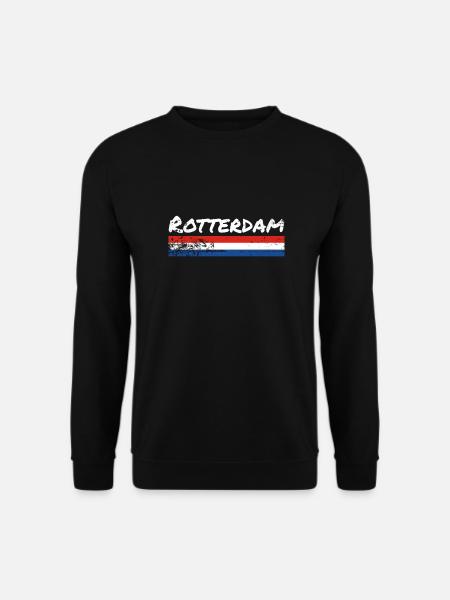 Rotterdam, Netherlands, Dutch flag - Unisex Sweatshirt - black