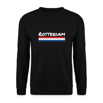 Rotterdam, Pays-Bas, drapeau néerlandais - Sweat-shirt Unisexe - noir - Devant - Alina (178cm) & Michal (187cm)