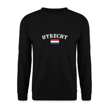 Utrecht Netherlands Dutch flag - Unisex Sweatshirt - black - Front - Alina (178cm) & Michal (187cm)