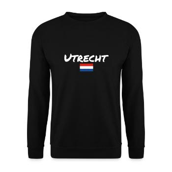 Utrecht Netherlands Dutch flag - Unisex Sweatshirt - black - Front - Alina (178cm) & Michal (187cm)