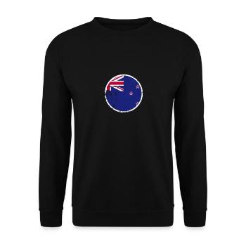 Nouvelle-Zélande Vintage Drapeau de Nouvelle-Zélande - Sweat-shirt Unisexe - noir - Devant - Alina (178cm) & Michal (187cm)